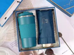 Hộp quà tặng dù mini & bình nước xanh