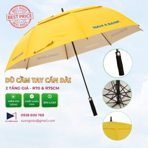 Dù cầm tay cán dài 2 tầng giả giá rẻ