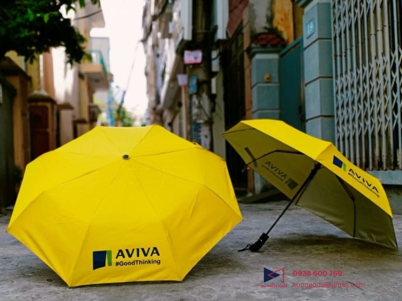 Mẫu ô cầm tay quà tặng khách hàng bảo hiểm aviva