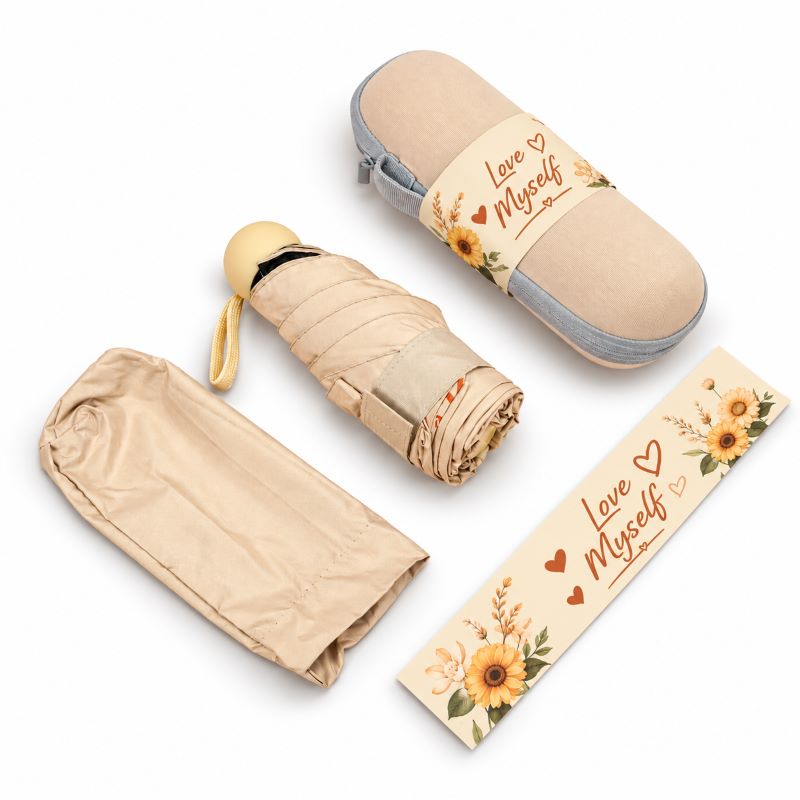 dù mini R50cm in logo 1 múi bao dù hộp dù in và quấn cover