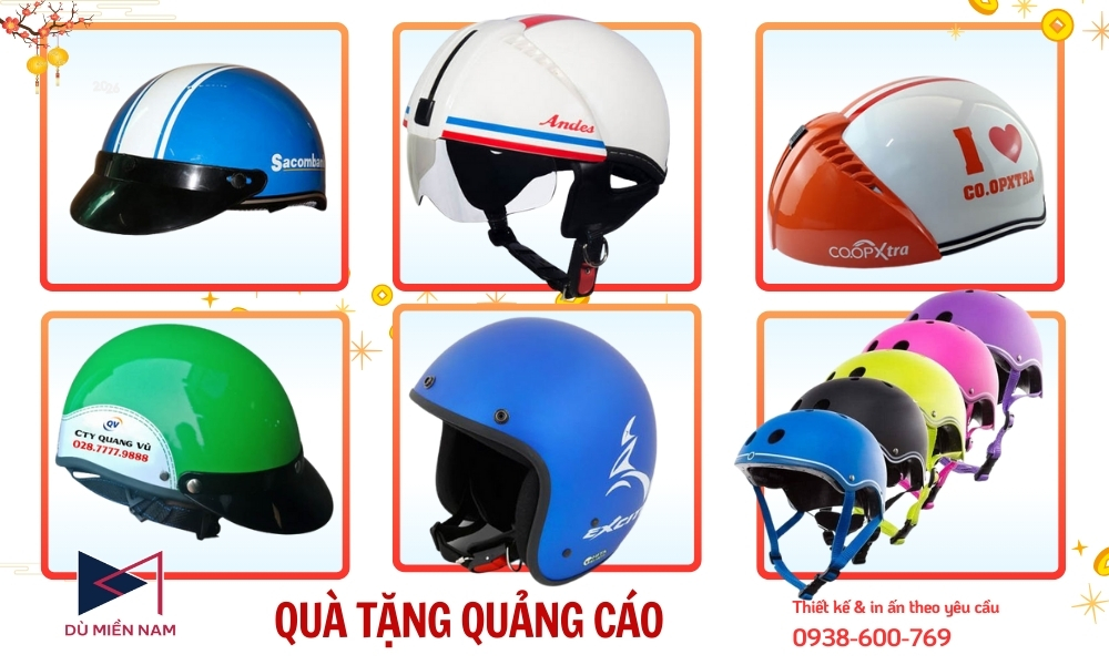 Nón bảo hiểm quà tặng quảng cáo khuyến mãi