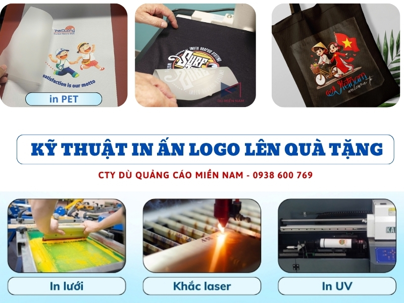 Các Kỹ thuật in logo lên quà tặng doanh nghiệp tại Cty quà tặng Quảng Cáo Miền Nam