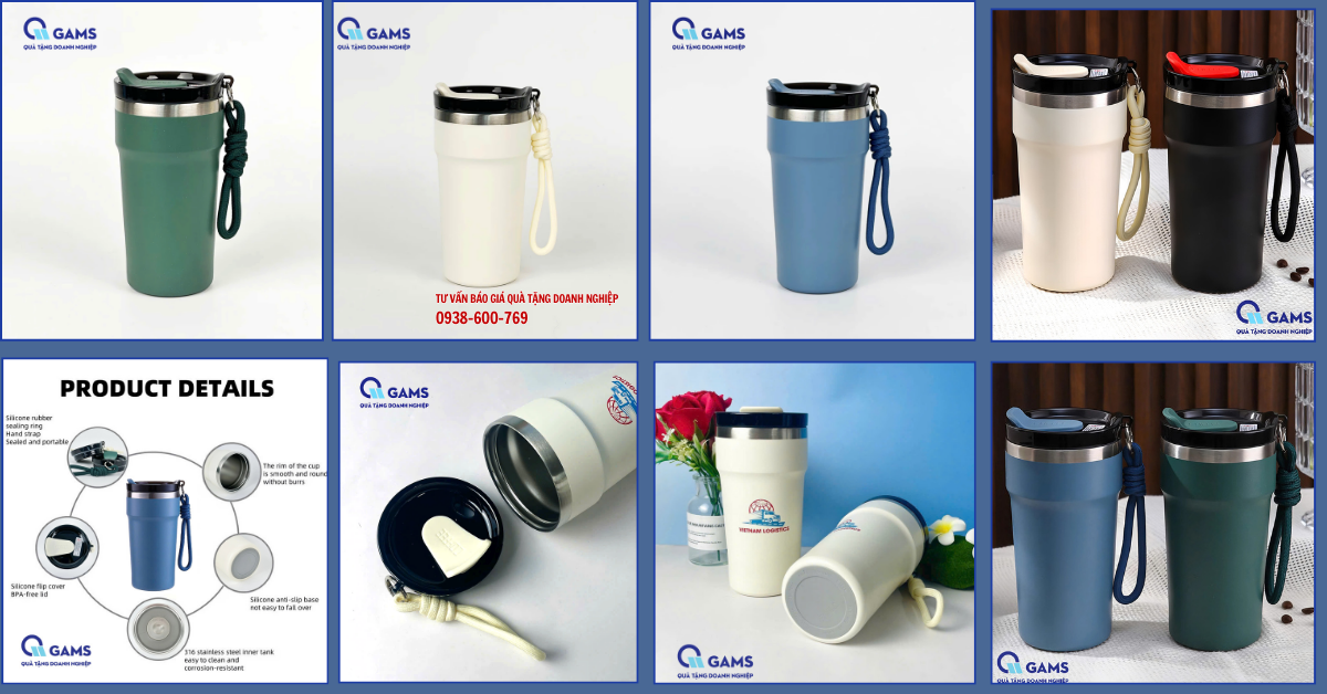 Ly giữ nhiệt 500ml in logo làm quà tặng doanh nghiệp - mẫu mới 2026