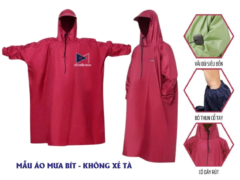 Mẫu áo mưa bít