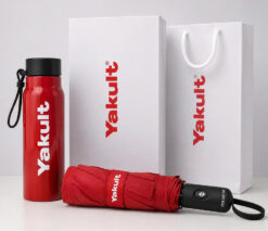 Giftset quà tặng bình giữ nhiệt và ô cầm tay in logo